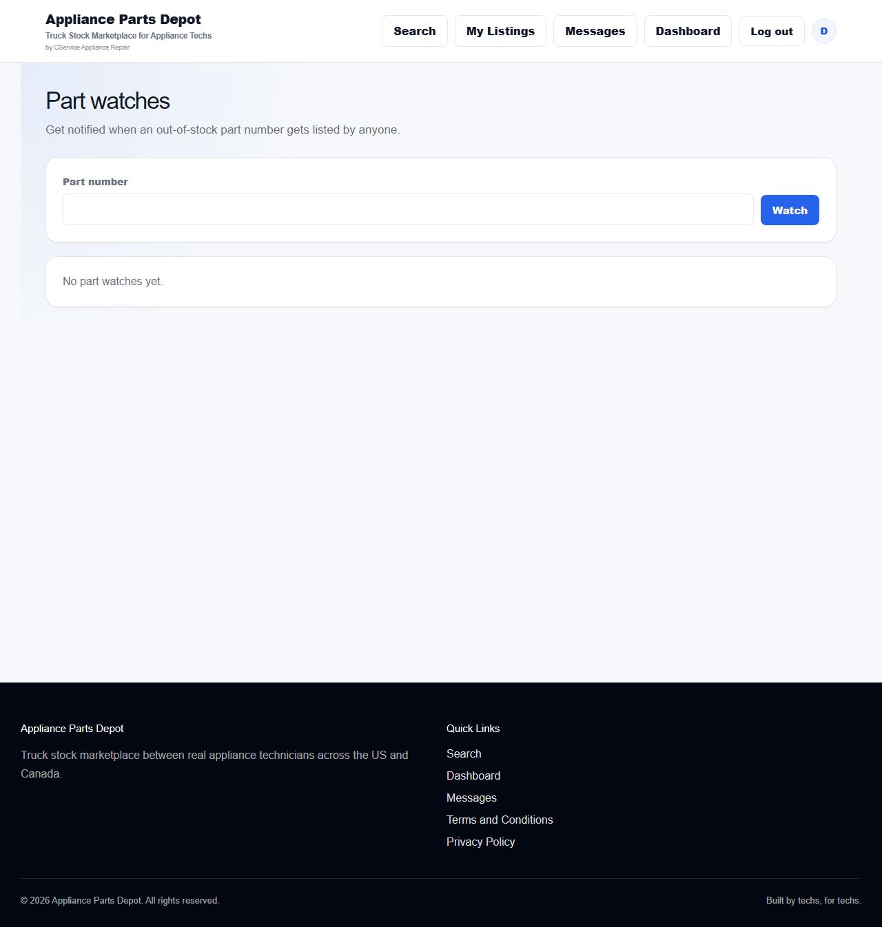 Part watches page